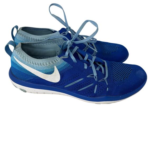 Nike Focus Fly Knit Womens 8.5 Royal Blue Running Shoes Athletic Sneakers - Picture 1 of 10